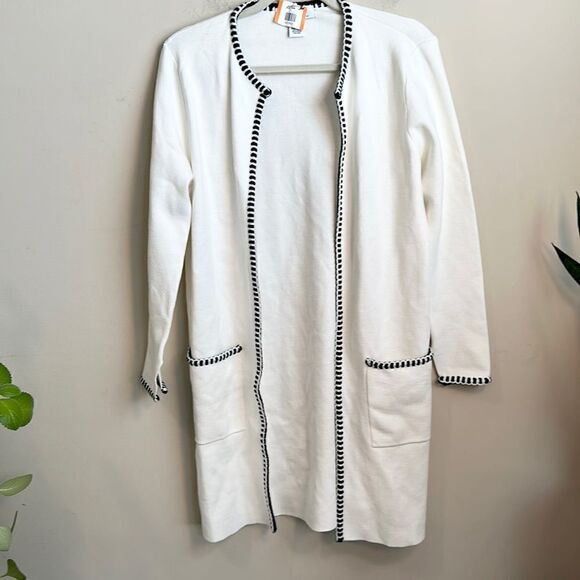 Magaschoni Long Line Open-front Cardigan S - Picture 1 of 6